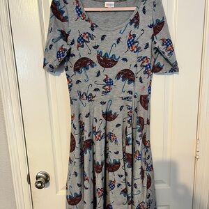 Stylish Gray Patterned Dress